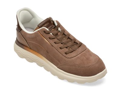 Pantofi sport GEOX maro, D657MA, din piele intoarsa