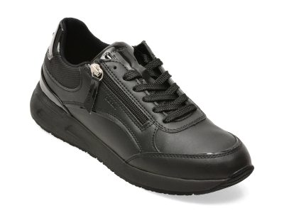 Pantofi sport GEOX negri, D65NQB, din piele ecologica