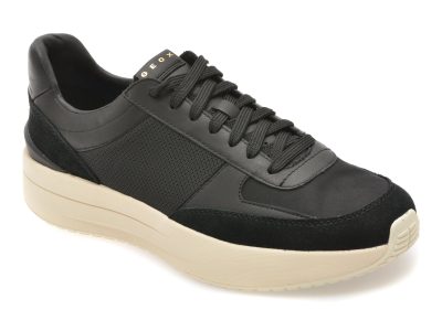 Pantofi sport GEOX negri, U656KA, din material textil