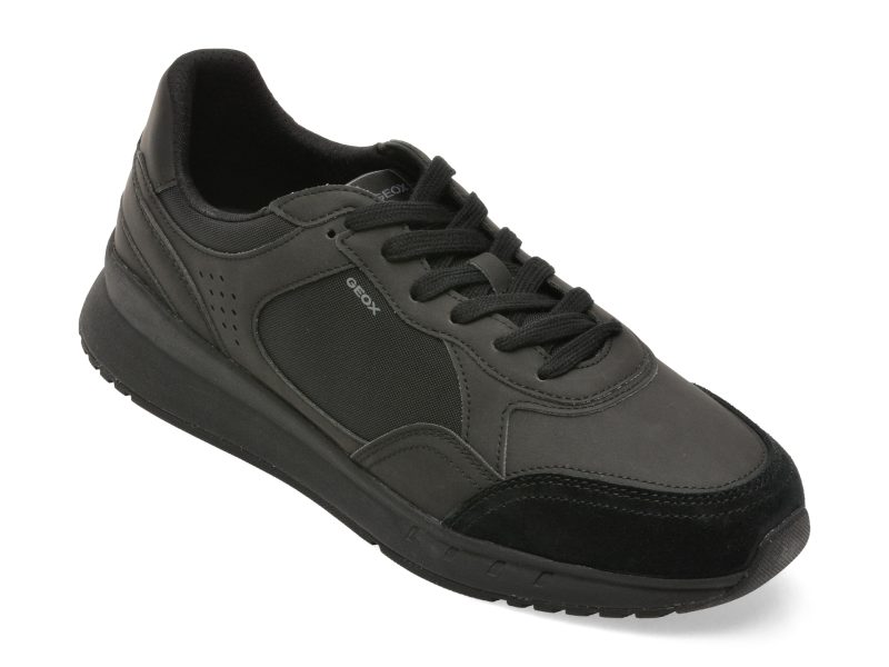 Pantofi sport GEOX negri, U65LCB, din piele ecologica