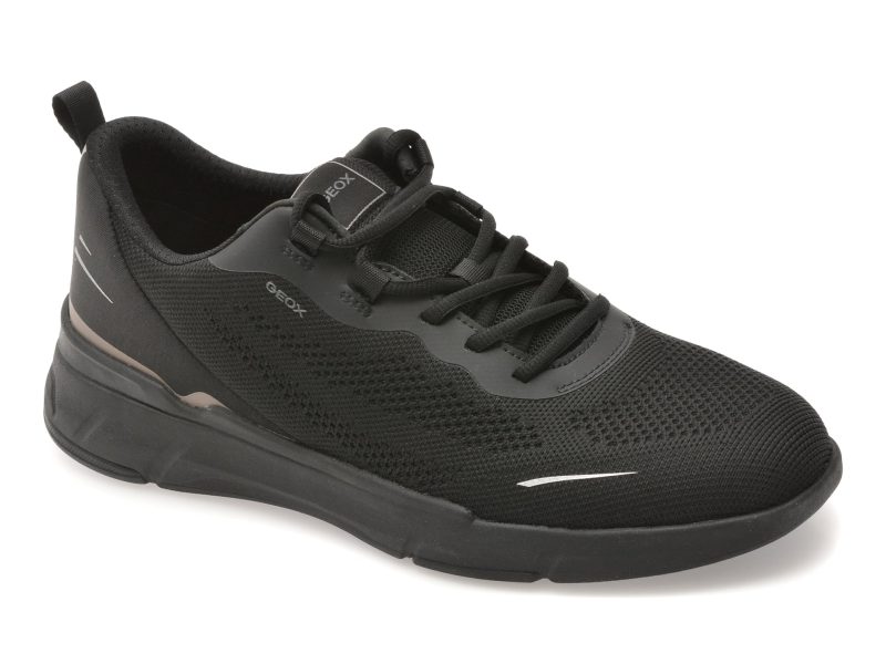 Pantofi sport GEOX negri, U65N8B, din material textil
