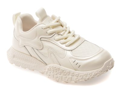 Pantofi sport GRYXX albi, 106, din material textil si piele naturala