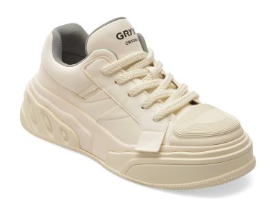 Pantofi sport GRYXX albi, 66608, din piele naturala