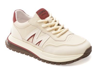 Pantofi sport GRYXX albi, 80029, din piele naturala