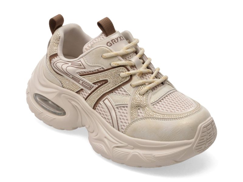 Pantofi sport GRYXX bej, 2813, din material textil