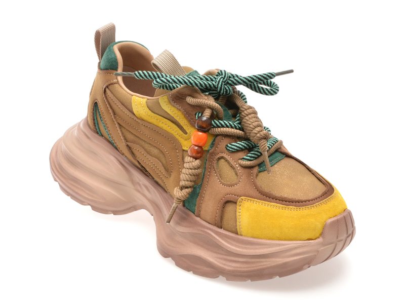 Pantofi sport GRYXX maro, 8663, din piele naturala