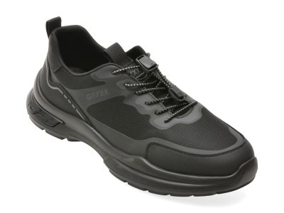 Pantofi sport GRYXX negri, 19081, din material textil