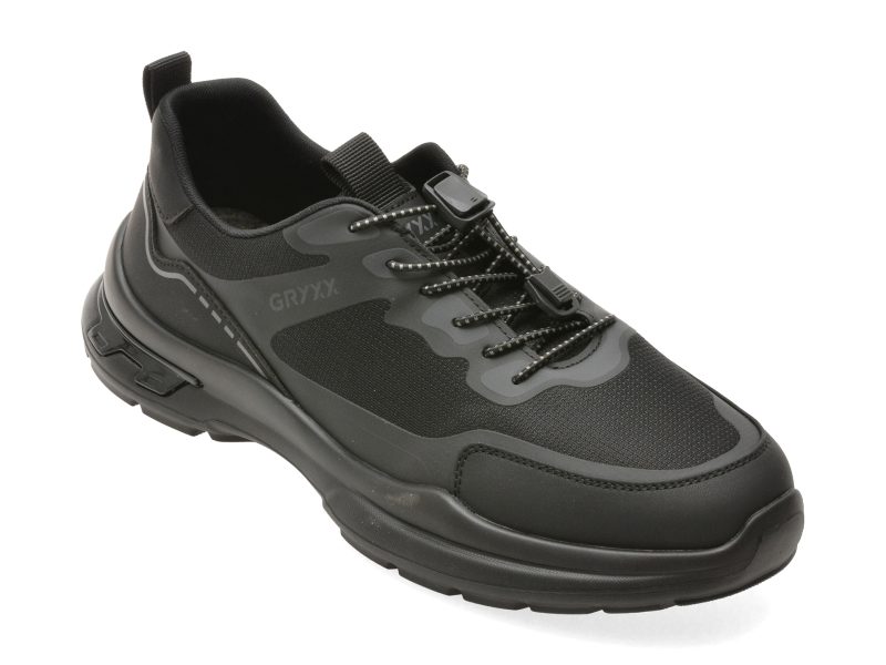 Pantofi sport GRYXX negri, 19081, din material textil