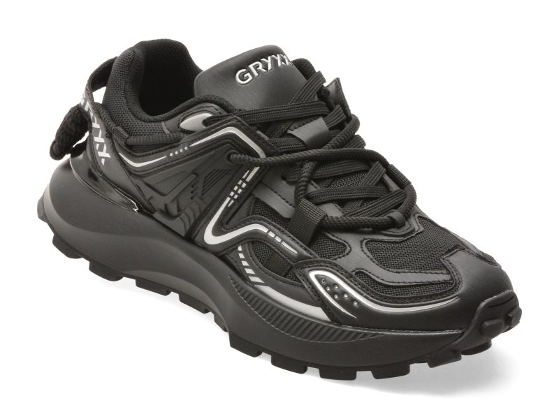 Pantofi sport GRYXX negri, 2508, din material textil