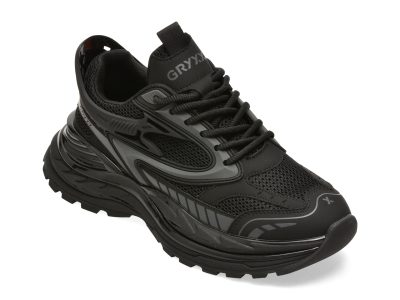 Pantofi sport GRYXX negri, 25825, din material textil