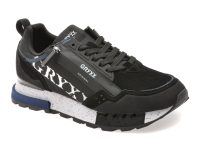 Pantofi sport GRYXX negri, 6013, din material textil si piele naturala