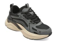 Pantofi sport GRYXX negri, 608, din material textil si piele naturala