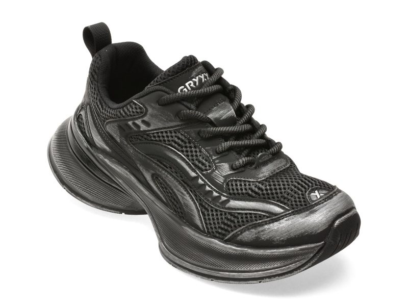 Pantofi sport GRYXX negri, 9287, din material textil