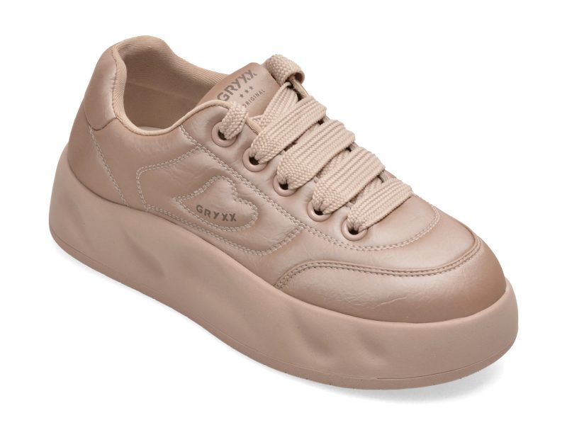 Pantofi sport GRYXX nude, 2297, din piele ecologica