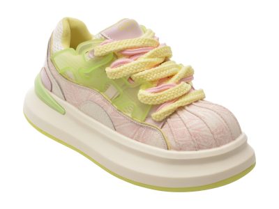 Pantofi sport GRYXX roz, 3708, din material textil si piele naturala