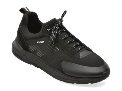 Pantofi sport HUGO negri, 3769, din material textil