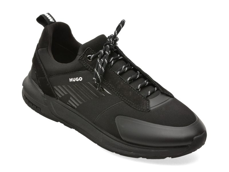 Pantofi sport HUGO negri, 3769, din material textil