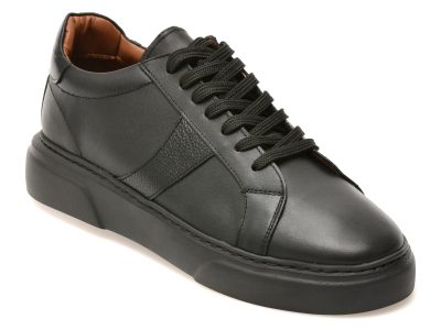 Pantofi sport LOST negri, LST108, din piele naturala