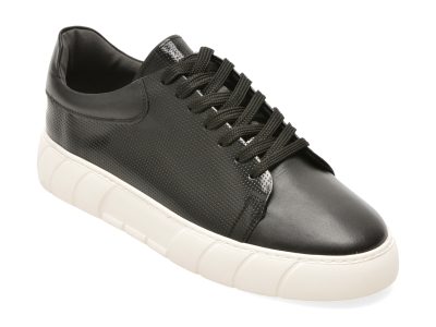Pantofi sport LOST negri, LST119, din piele naturala