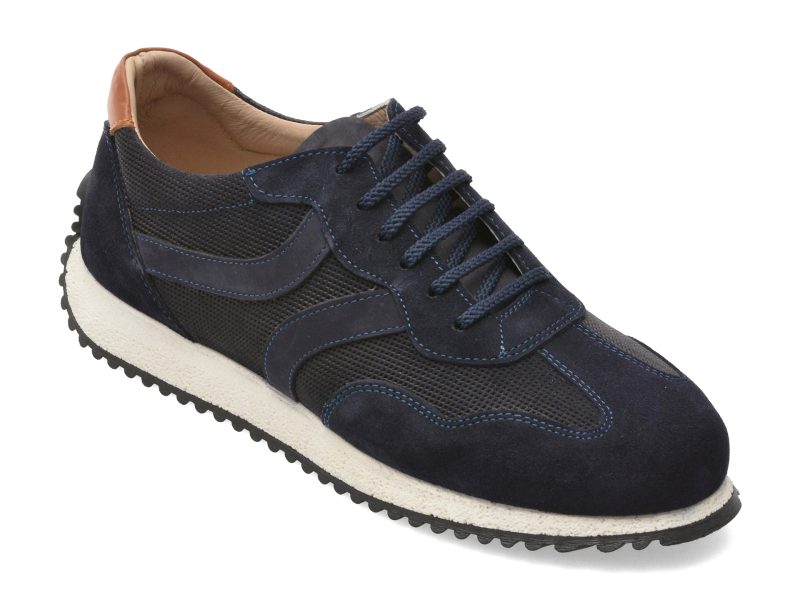 Pantofi sport OTTER bleumarin, G202, din nabuc