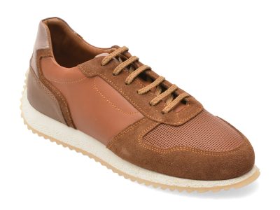 Pantofi sport OTTER maro, G200, din piele naturala