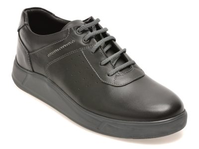 Pantofi OTTER negri, 2055273, din piele naturala