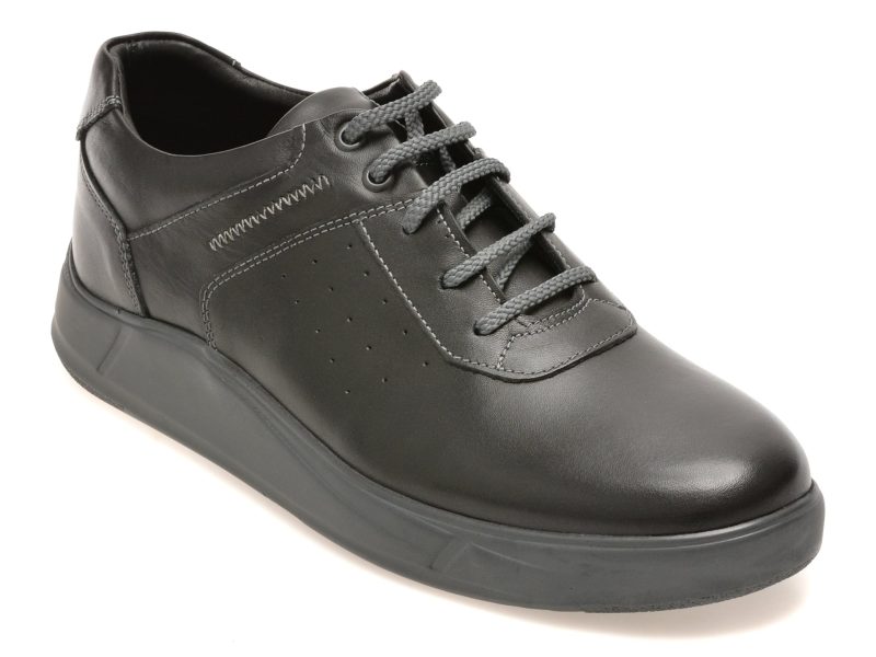 Pantofi OTTER negri, 2055273, din piele naturala