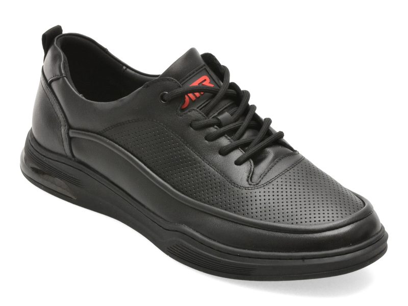 Pantofi sport OTTER negri, 63091, din piele naturala