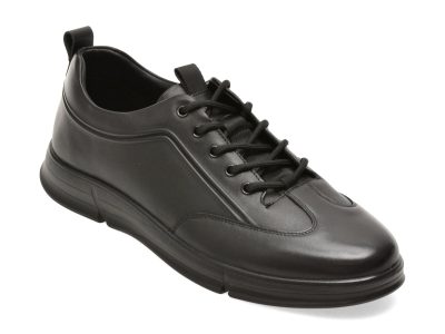 Pantofi sport OTTER negri, 651912, din piele naturala