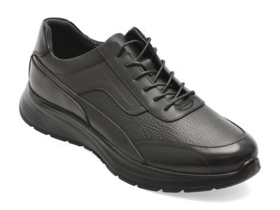 Pantofi sport OTTER negri, HT2, din piele naturala