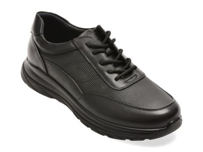 Pantofi sport OTTER negri, HT3, din piele naturala