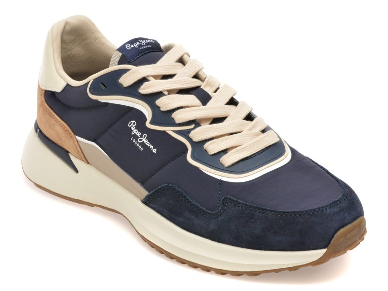 Pantofi sport PEPE JEANS bleumarin, MS60022, din material textil