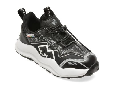 Pantofi sport SELECTION KIDS negri, W986, din piele ecologica