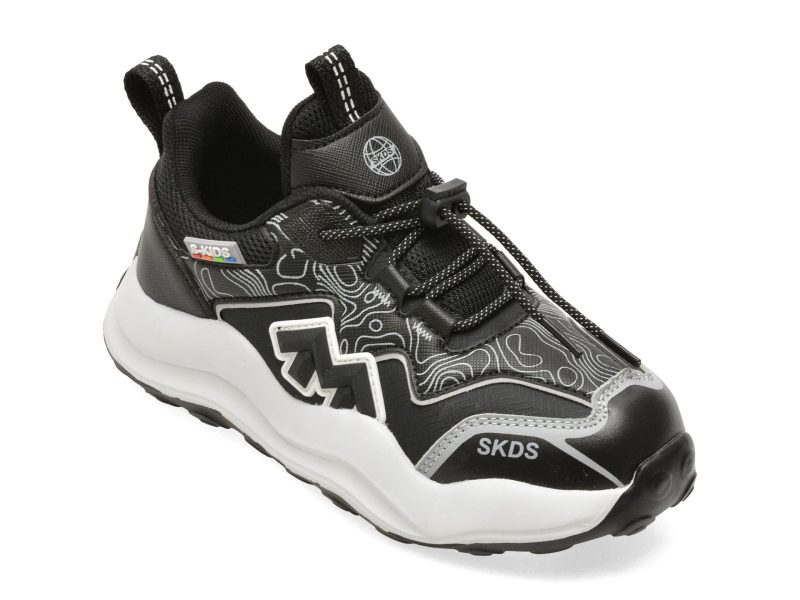 Pantofi sport SELECTION KIDS negri, W986, din piele ecologica