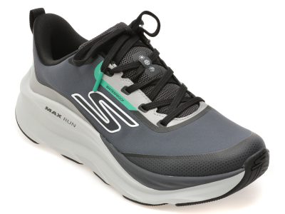 Pantofi sport SKECHERS gri, MAX RUN, din material textil