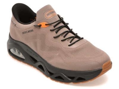 Pantofi sport SKECHERS maro, UNO GLIDE-STEP, din material textil