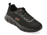 Pantofi sport SKECHERS negri, BOBS B FLEX, din material textil