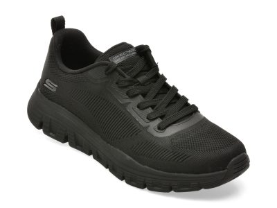 Pantofi sport SKECHERS negri, BOBS B LITE, din material textil