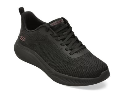 Pantofi sport SKECHERS negri, BOBS MODA FLEX, din material textil