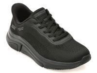 Pantofi sport SKECHERS negri, BOBS SPARROW FLEX, din material textil