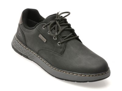 Pantofi sport SKECHERS negri, GARLAN, din piele ecologica