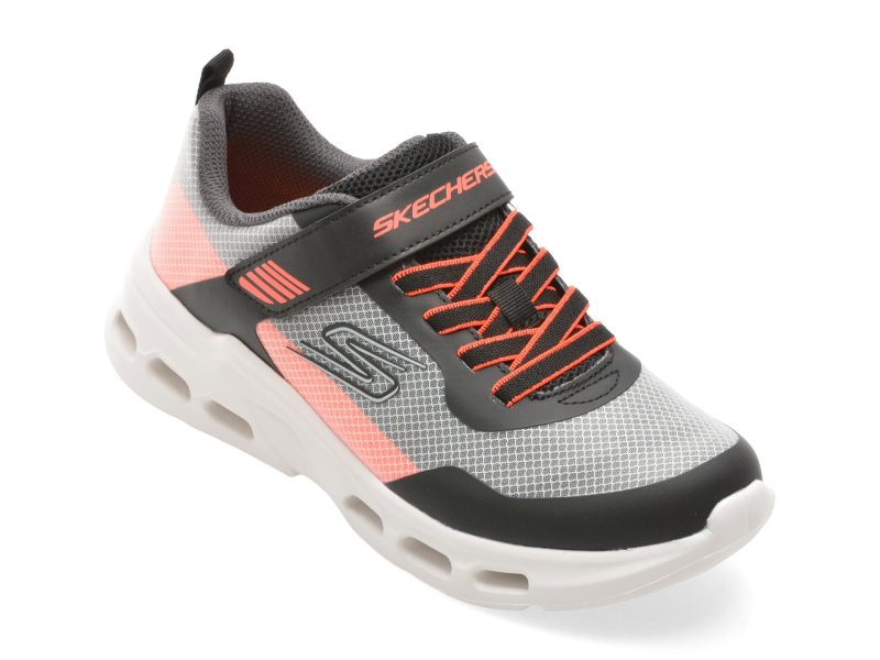 Pantofi sport SKECHERS negri, GLIDE-STEP AERO, din material textil