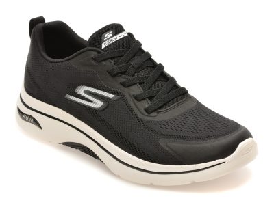 Pantofi sport SKECHERS negri, GO WALK ARCH FIT 2.0, din material textil