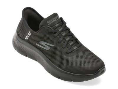 Pantofi sport SKECHERS negri, GO WALK FLEX, din material textil