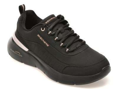 Pantofi sport SKECHERS negri, SKECH-AIR DYNAMIGHT 2.0, din piele ecologica