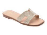 Papuci ALDO bej, ITSANDAL 271, din material textil