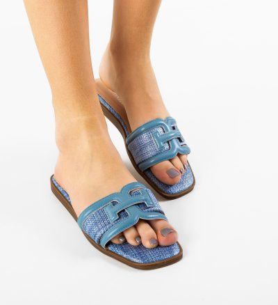Papuci dama Stomp Albastri