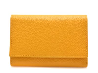 Portofel galben, 6611, din piele naturala