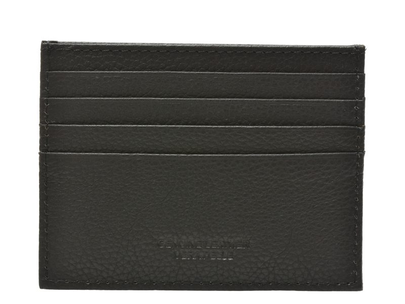 Portcard negru, 1086, din piele naturala
