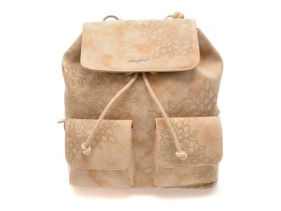 Rucsac DESIGUAL bej, SAKP40, din piele ecologica